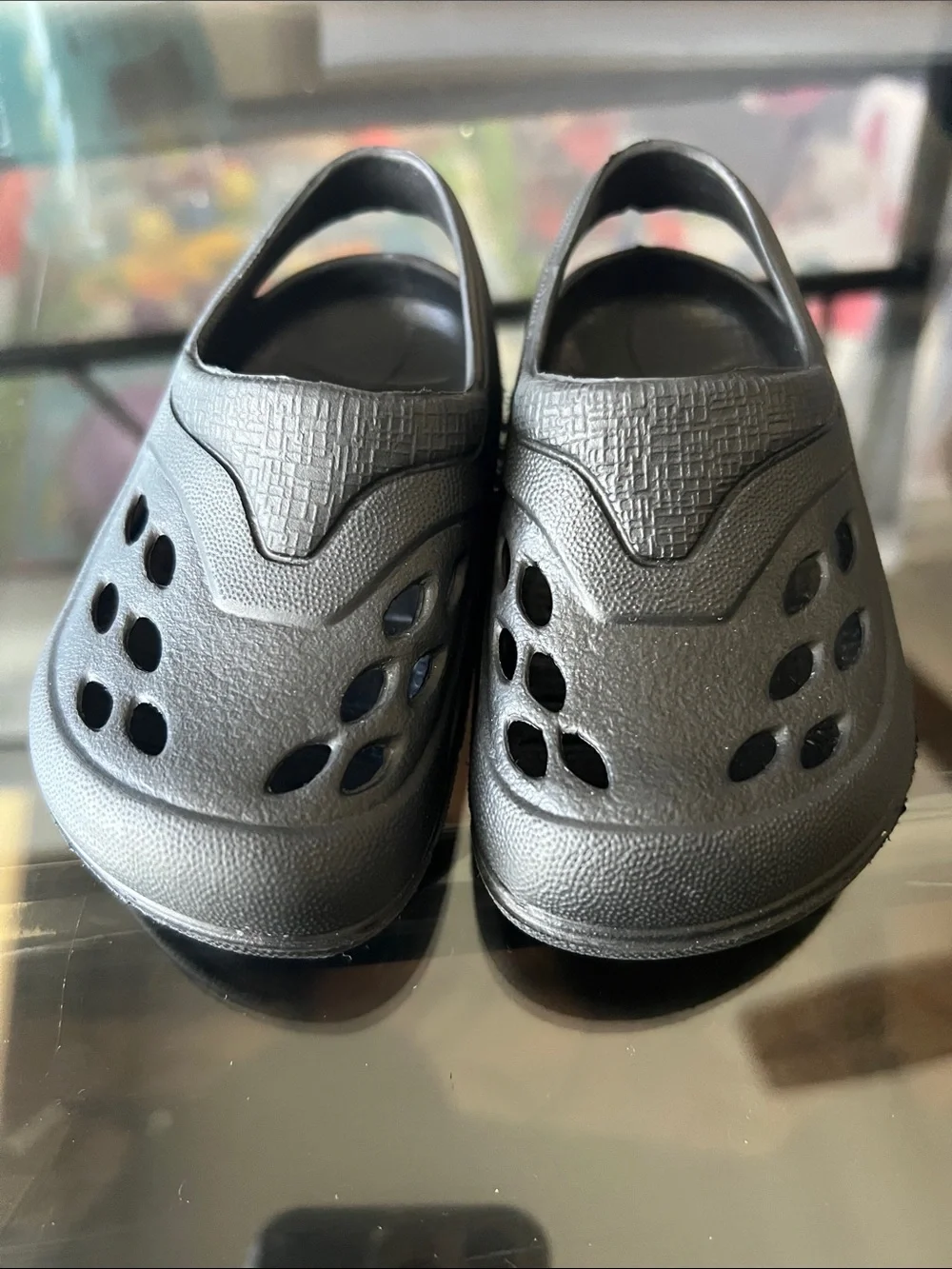 Kids Black Slip-On Clog Shoes